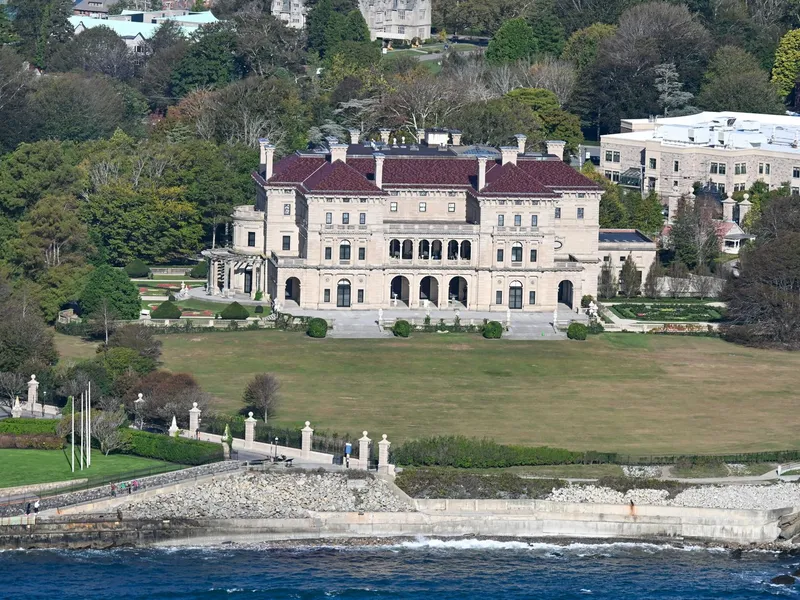 The Breakers, a historic Gilded Age mansion in Newport, overlooking the Atlantic coast